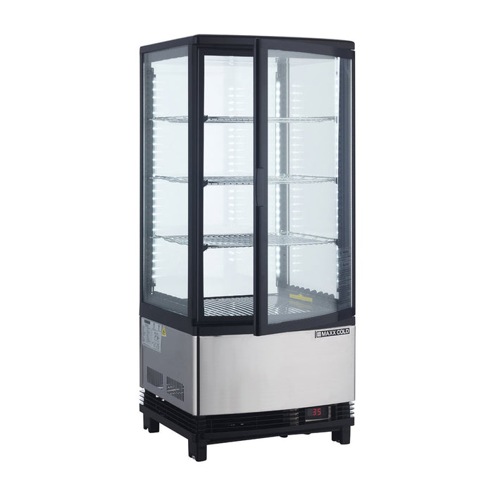 MECR-31D Maxx Cold 4-Sided Glass Countertop Merchandiser, Single Door