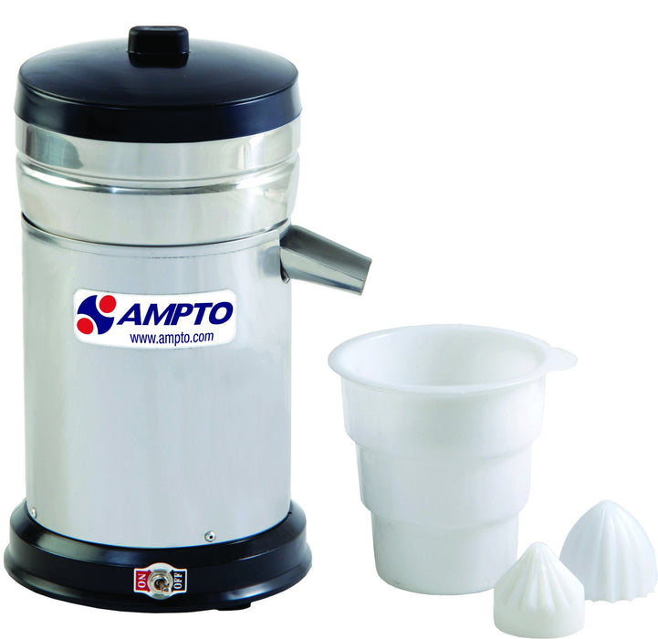 Ampto ES4EA Heavy Duty Electric Citrus Juicer, Stainless Steel, 50 Liters Per Hour