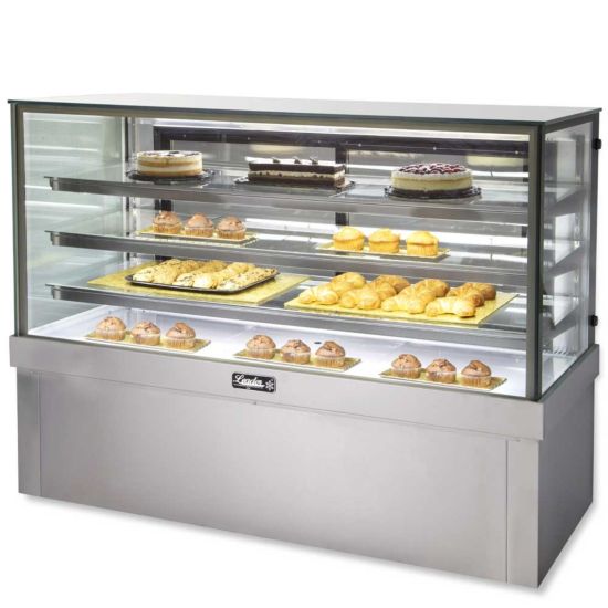 Leader Refrigeration NHBK48-A 48" All Glass Bakery Case with 2 Doors and 3 Shelves