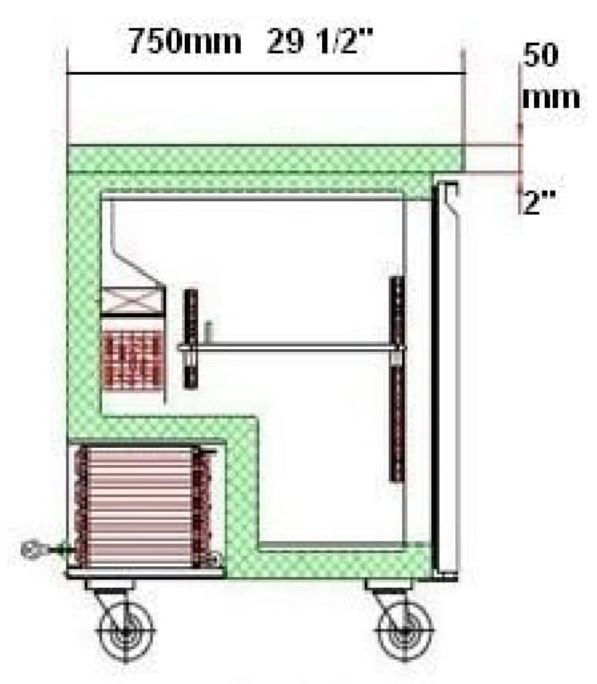 SABA SUC-72R 72″ Three Door Undercounter Refrigerator Stainless Steel, 15.5 Cu. Ft.