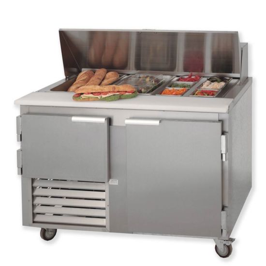 Leader Refrigeration LM48 48" Sandwich Prep Table Cooler, 1 1/2 Door and 1 Shelf
