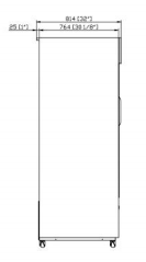 Dukers DSM-32SR Commercial Glass Sliding 2-Door Merchandiser Refrigerator, 39.375" Wide