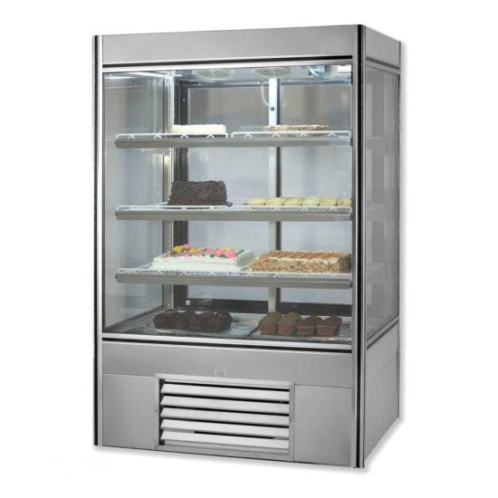 Leader Refrigeration LS60DS 60" Four View Glass Display Case, 2 Sliding Door and 4 X 2 Shelves