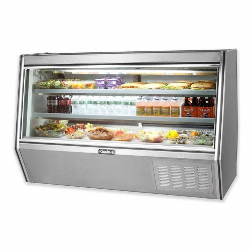 Leader Refrigeration ERHD60ES 60" High Deli Display Case with 4 Doors and 2 Shelves