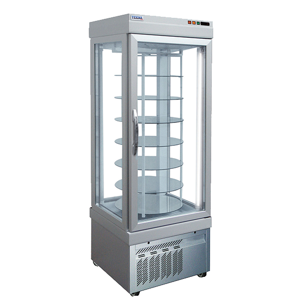 Tekna 4401 NFN Revolving 4 Sided Glass Freezer Merchandiser, 18 cu.ft. capacity