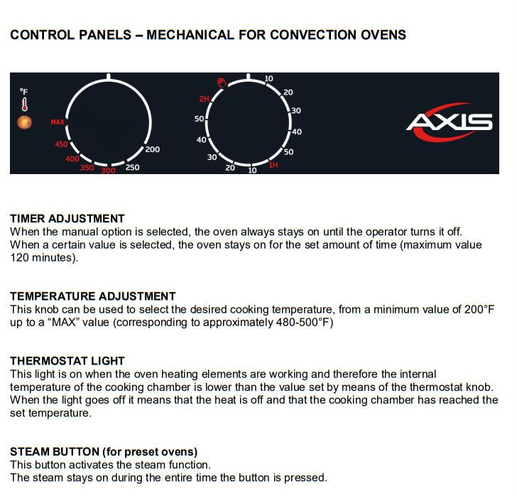 Axis AX-CL06D Full Size Combi Oven Digital Controls - Reversing Fans - 6 Shelves