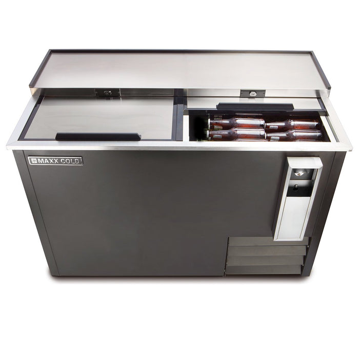 MXCR50BHC Maxx Cold Double Lid Bottle Cooler, 50” Wide