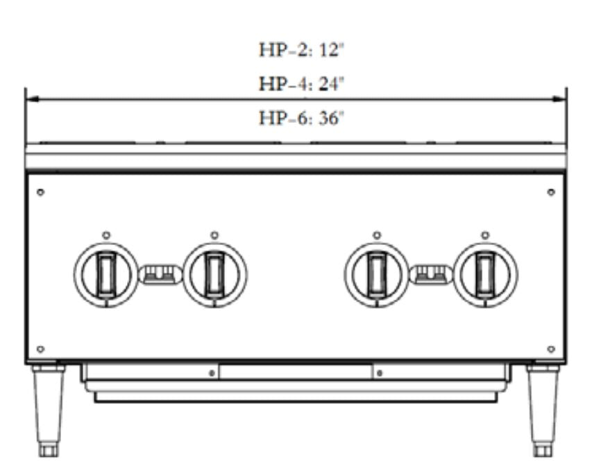 SABA HP-2 2 Plate Gas Hot Plate 50,000 BTU