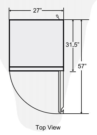 Bison BRR-21 1 Door Stainless Reach-In Refrigerator, 21.0 cu. ft.