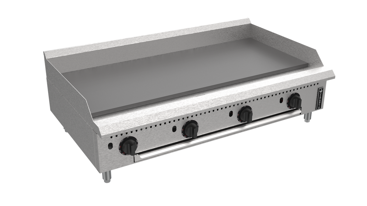Venancio PGT48G-CT 48" Thermostatic Countertop Griddle with 4 Burners, Prime Series
