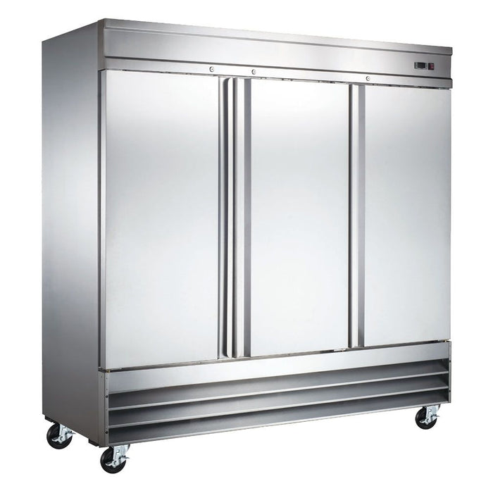 Universal Coolers RIFI-81 81" Three Door Reach-In Freezer, Stainless Steel