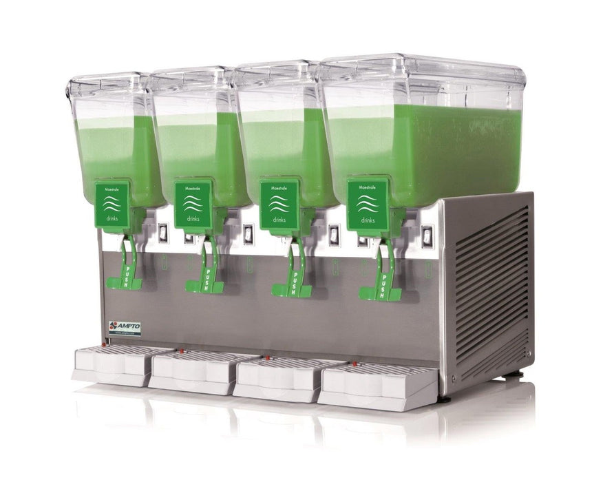 Ampto C1456 Beverage Dispenser With 4 Tanks, 2.4 Gallons Each, Made In Italy