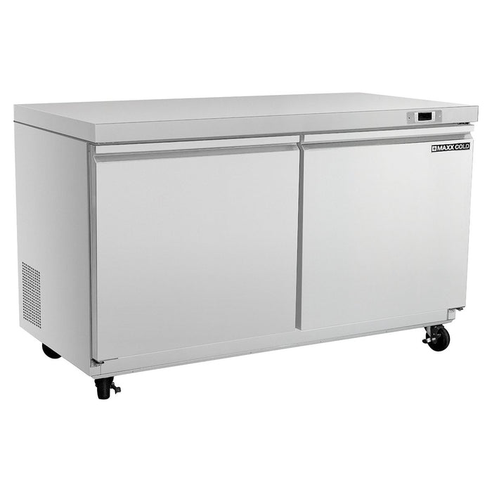 MXSF48UHC Maxx Cold Double Door Undercounter Freezer, 48” Wide