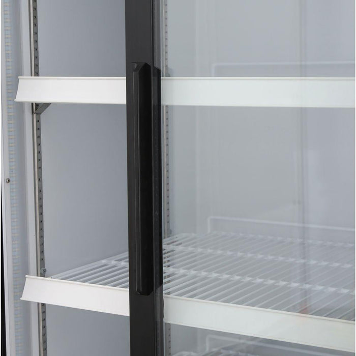 MXM2-48RSBHC Maxx Cold Double Door, Sliding Glass Refrigerator Door Merchandiser, Black, 48 Cu ft