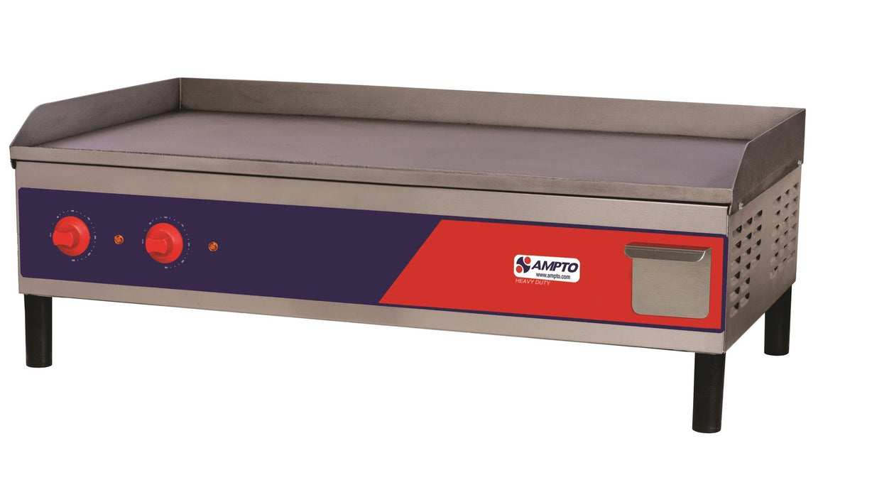 Ampto GR1E 40" Electric Countertop Griddle, Stainless Steel