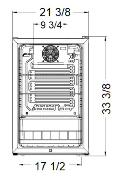 Excellence Industries EMM-5HC 21 3/8" Countertop Refrigerator, 4.3 Cu Ft.