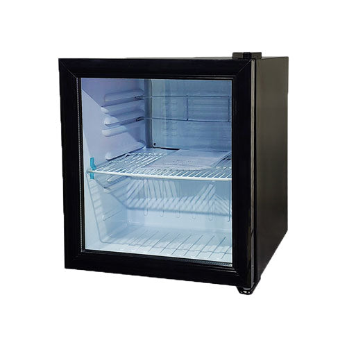 Omcan RS-CN-0052 52L Black Countertop Display Refrigerator, item 44496