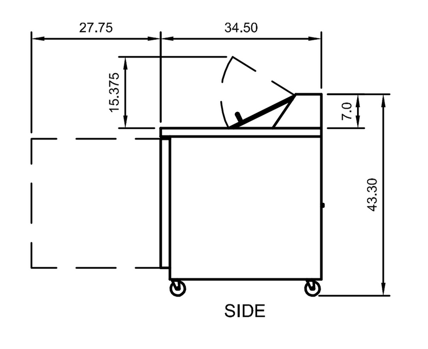 Arctic Air AMT28R 29" One Door Mega-Top Sandwich/Salad Refrigerated Prep Table, 6.5 Cu. Ft.