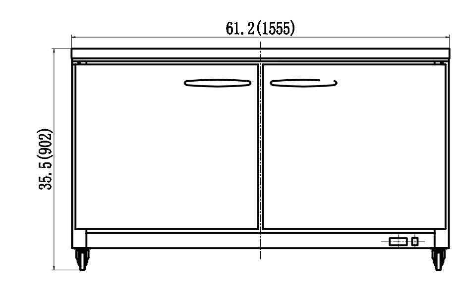 IKON IUC61R Undercounter Refrigerator, 61.2" Wide, 13.2 Cu. Ft.