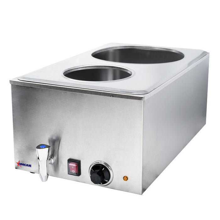 Omcan FW-CN-0023 Single Chamber Food Warmer with 2 Half-size Pans or 1 Full-size Pan Capacity, item 19076