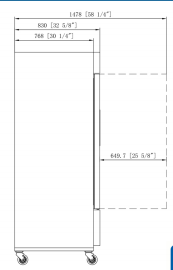 Dukers D55R-GS2 Bottom Mount Glass 2-Door Commercial Reach-in Refrigerator, 55.125" Wide
