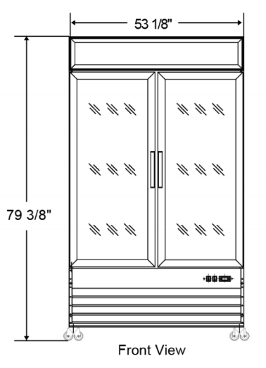 Spartan SGF-53 53" 2 Door Reach-In Freezer, 45.0 cu. ft.