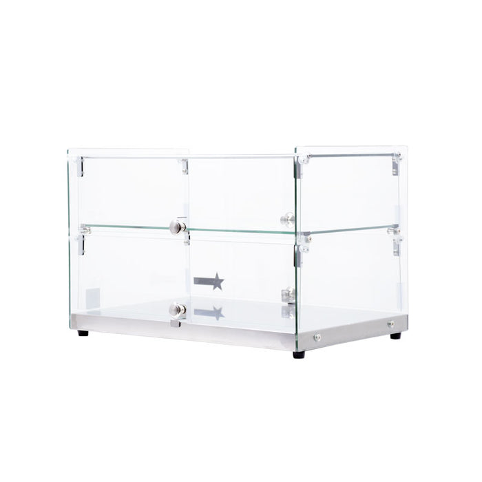 Omcan 22-inch Countertop Food Display Case with Square Front Glass and 50 L capacity, item 44373