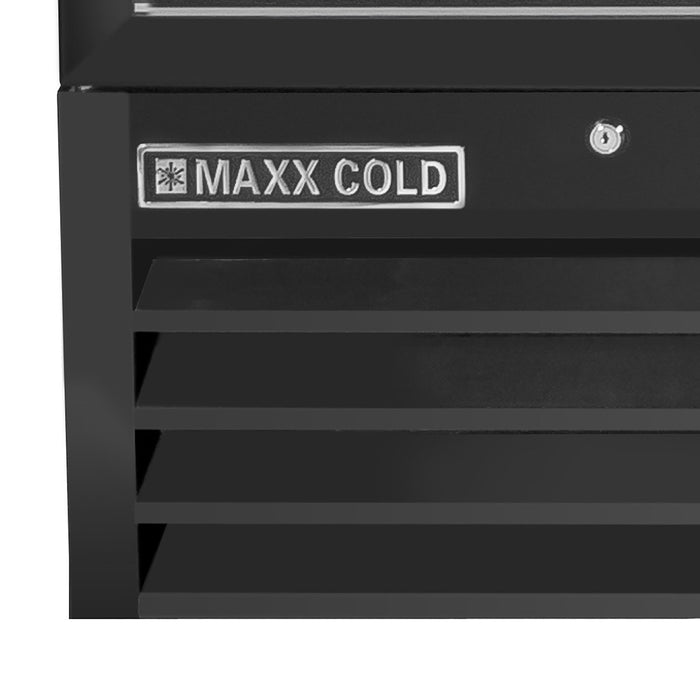 MXM3-72FBHC Maxx Cold Triple Door, Glass Door Freezer Merchandiser, Black, 72 Cu ft