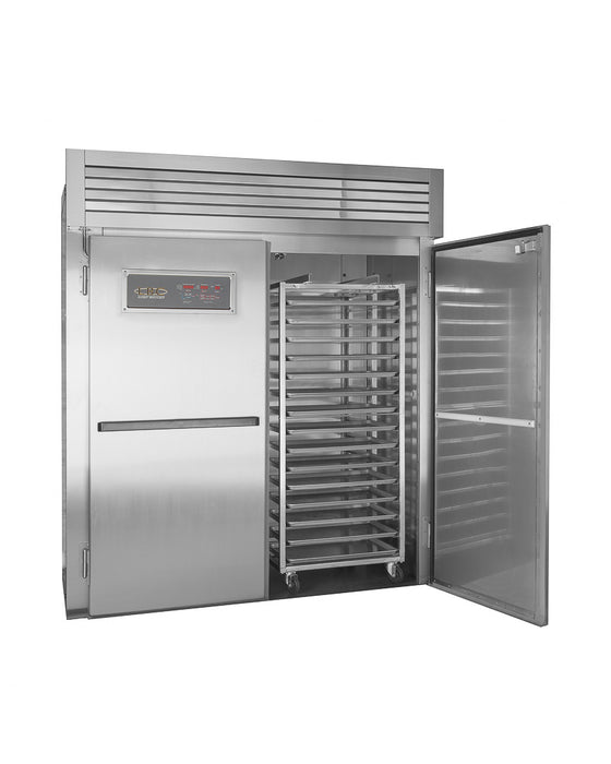 LBC Bakery LRPR2S-70HO-C 75″ Wide Two Door Roll-in Rack Retarder Proofer With Condenser, 6 Single Side Load, 6 Single End Load, 2 Double Rack Capacity