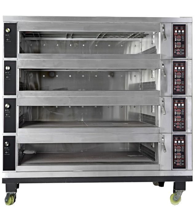 LBC Bakery SE-924 Electric Quadruple Deck Bake Oven, 2 Pan Capacity Per Deck