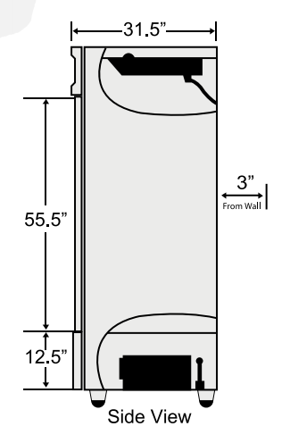 Bison BRR-21 1 Door Stainless Reach-In Refrigerator, 21.0 cu. ft.