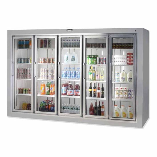 Leader Refrigeration PS129R 129" 5 Remote Swing Glass Door Soda Case
