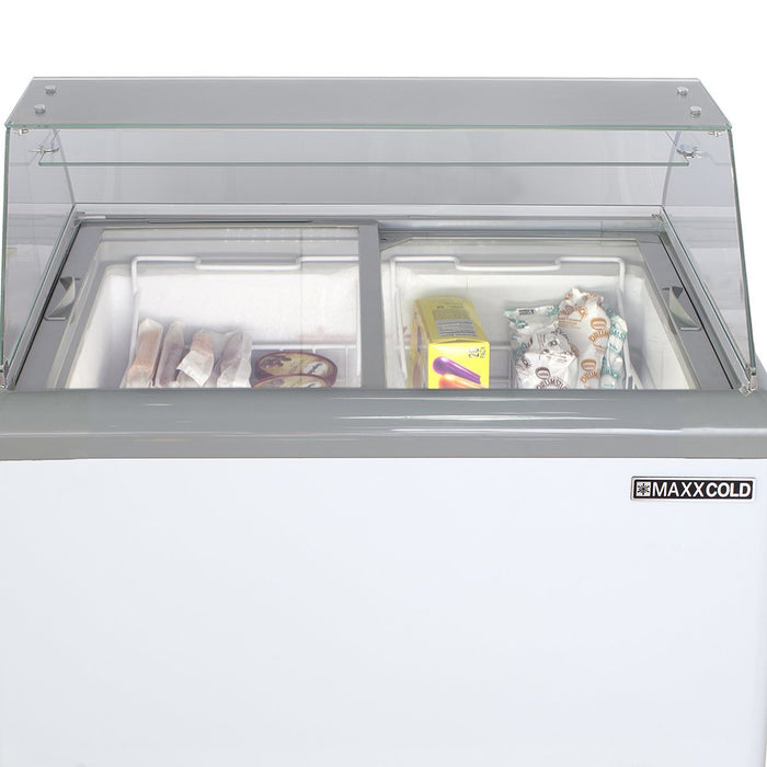 MXDC-4 Maxx Cold 4-Tub Ice Cream Dipping Cabinet, White
