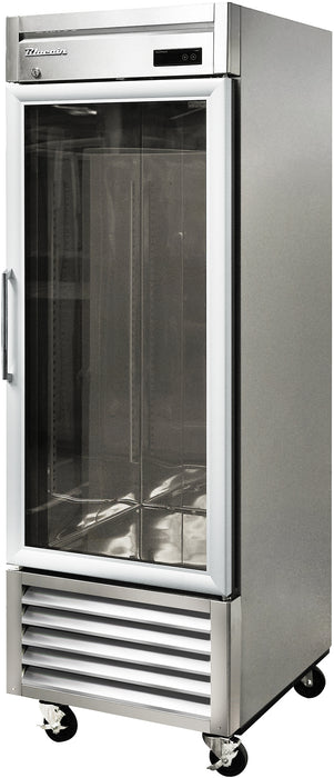 Blue Air BSR23G-HC 26.75" Wide 1 Glass Door Reach-In Refrigerator, Stainless Steel, Bottom Mount, 23 Cu. Ft.