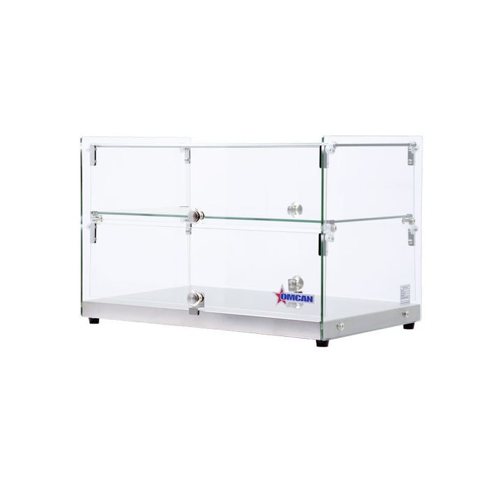 Omcan 22-inch Countertop Food Display Case with Square Front Glass and 50 L capacity, item 44373