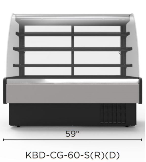 Hydra Kool KBD-CG-60-S Curved Glass Bakery Deli Case