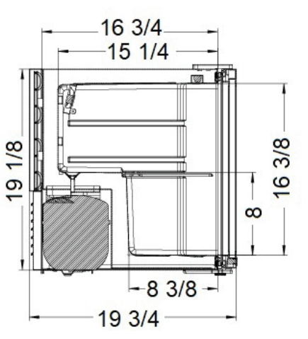 Excellence Industries EMM-2HC 17" Countertop Refrigerator, 1.6 Cu Ft.