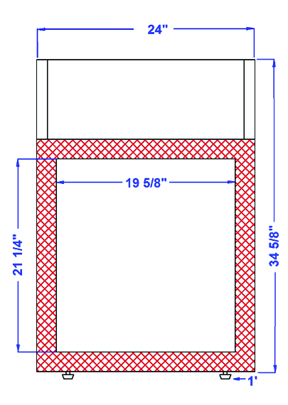 Excellence Industries CTF-4HCMS 24" Countertop Freezer with Merchandising Sign, 4.2 Cu Ft.