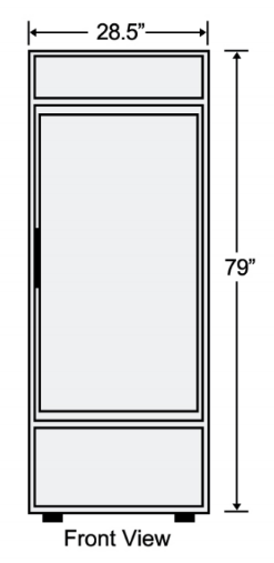 Spartan SGM-23RV 23" 1 Door Reach-In Refrigerator, 24.0 cu. ft.