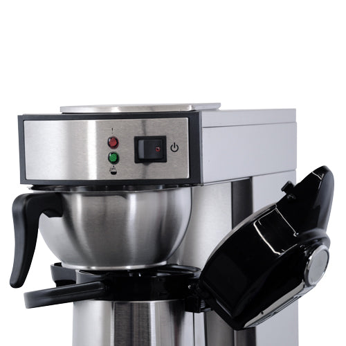 Omcan CM-TW-0002-A Stainless Steel Coffee Maker with 2-Liter Air Pot capacity, item 44314