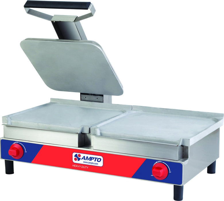 Ampto SACL-G Combination Griddle And Sandwich Grill, Liquid Propane