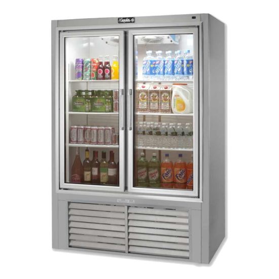 Leader Refrigeration ESPF48 48" Double Swing Glass Door Freezer with 4 x 2 Shelves