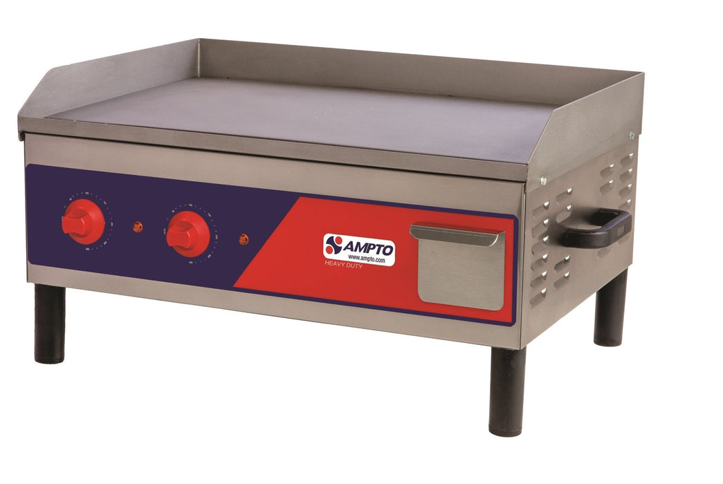 Ampto GR3E 25" Electric Countertop Griddle, Stainless Steel