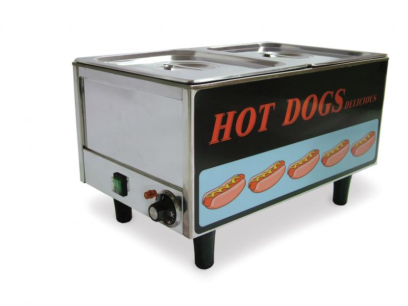 Omcan FW-TW-3050 Stainless Steel Hotdog Steamer and Bun Warmer, item 17133