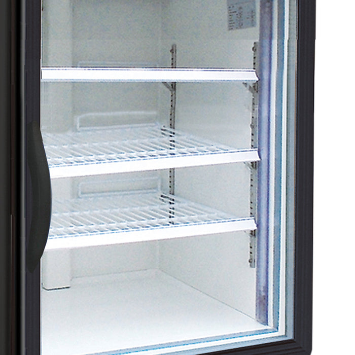 MXM1-16FBHC Maxx Cold Single Door, Glass Door Freezer Merchandiser, Black, 16 Cu ft