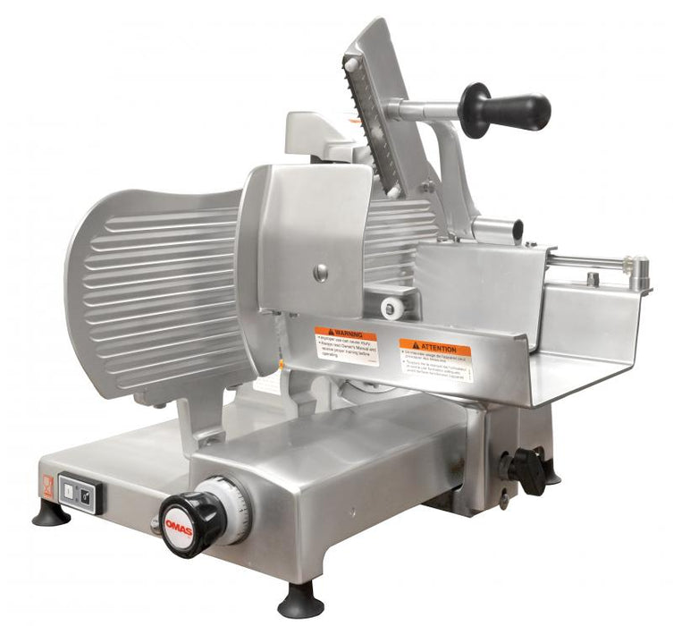 Omcan MS-IT-0313-H 12.3-inch Blade S-Series Horizontal Gear-Driven Meat Slicer, item 44006