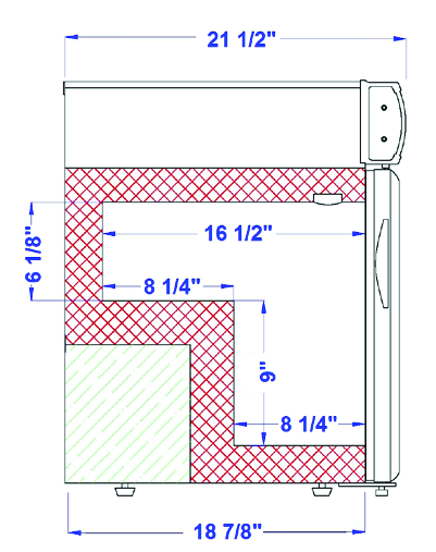 Excellence Industries CTF-2HCMS 22 5/8" Countertop Freezer with Merchandising Sign, 1.9 Cu Ft.