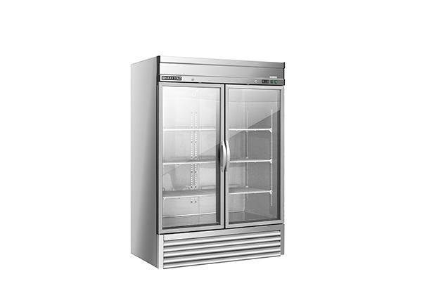 MXSR-49GDHC Maxx Cold Single Door, Glass Door Reach-In Refrigerator, Bottom Mount, 49 Cu Ft