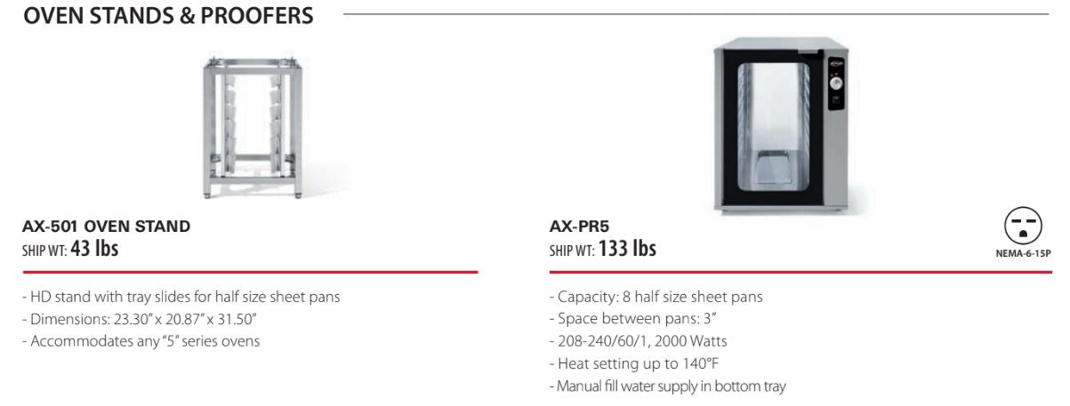 Axis AX-513RH Half Size Convection Oven with Humidity, Manual Controls, Reversing Fan, 3 shelves
