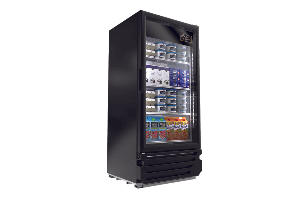 Kool-It LX-10RB 25" Single Glass Door Merchandiser Refrigerator, 9.43 Cu Ft